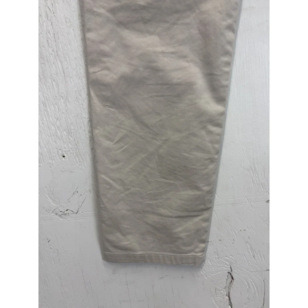 Mens PERK Khaki Pants Slim Stretch Size 36x32 Brown Tan Casual Flat Front